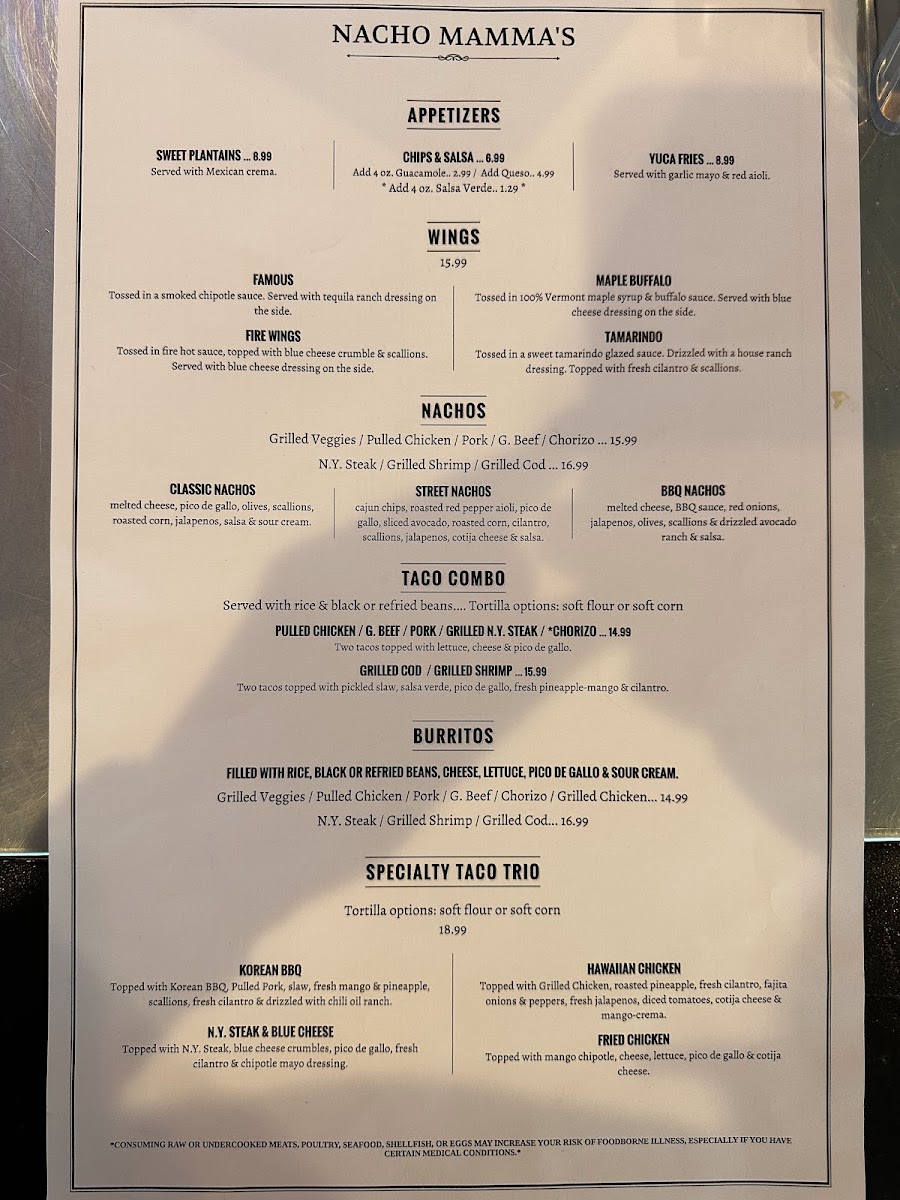 Menu Nacho Mamma's Barrington-2